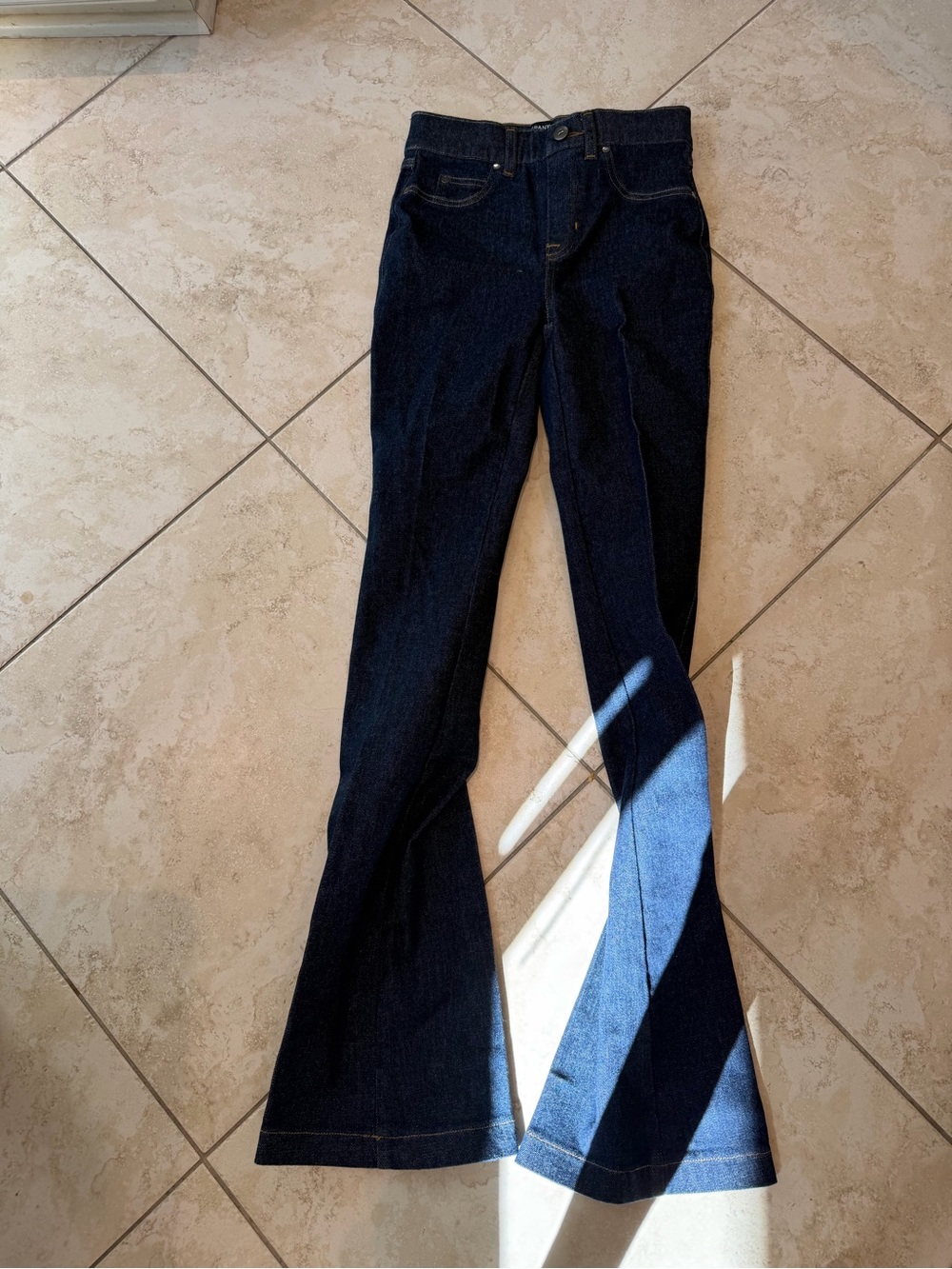 SPANX Dark Indigo Wide-Leg Jeans